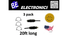 3x 20Ft Toslink/Toslink 2.2mm Digital Audio Cable
