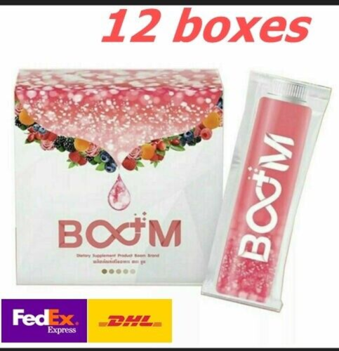 12X Boom Collagen plus Drink Anti-Aging Reduce Wrinkles Brighten Skin 14 Sachets - Picture 1 of 12
