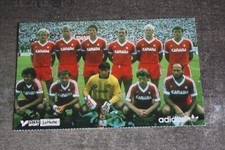 fiche - carte souple adidas * équipe CANADA avant Coupe du Monde 1986