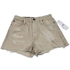 BDG Urban Outfitters Girlfriend High-Rise Distressed Beige Shorts NWT Size 24