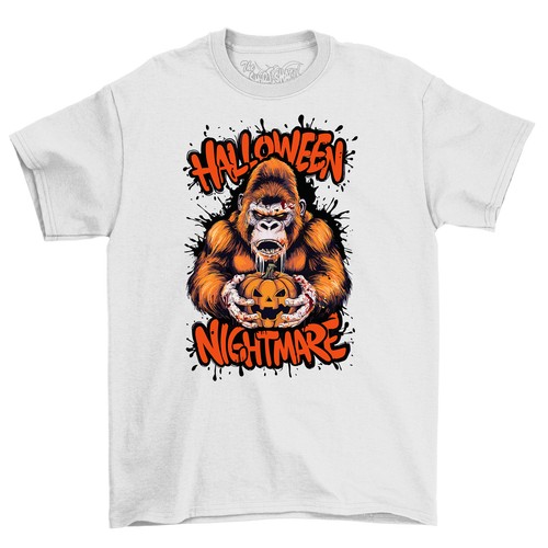 Halloween_242 Gorilla Pumpkin t-shirt - Spooky and Ape-solutely Hilarious! Unise - Picture 5 of 46