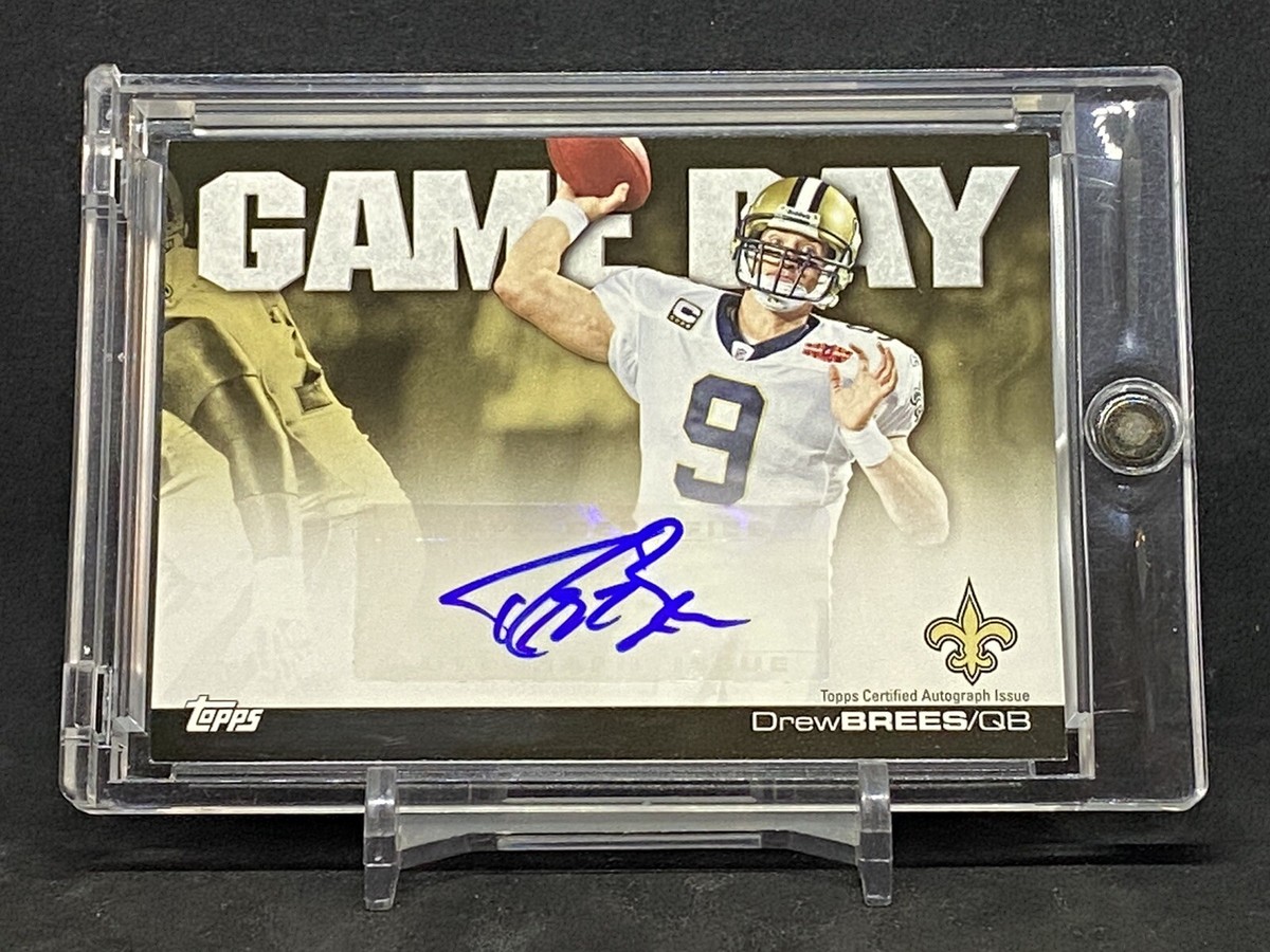 ドリュー ブリーズ　DREW BREES　直筆サインカード　AUTO　NFL 2011 Drew Brees TOPPS 'GAME DAY' AUTO AUTOGRAPH SP Saints