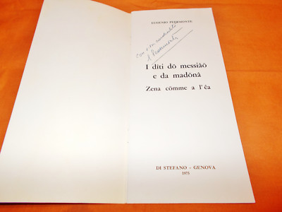 eugenio pedemonte I DITI DO MESSIO E DA MADONA ZENNA COMO A L'EA + Autogramm