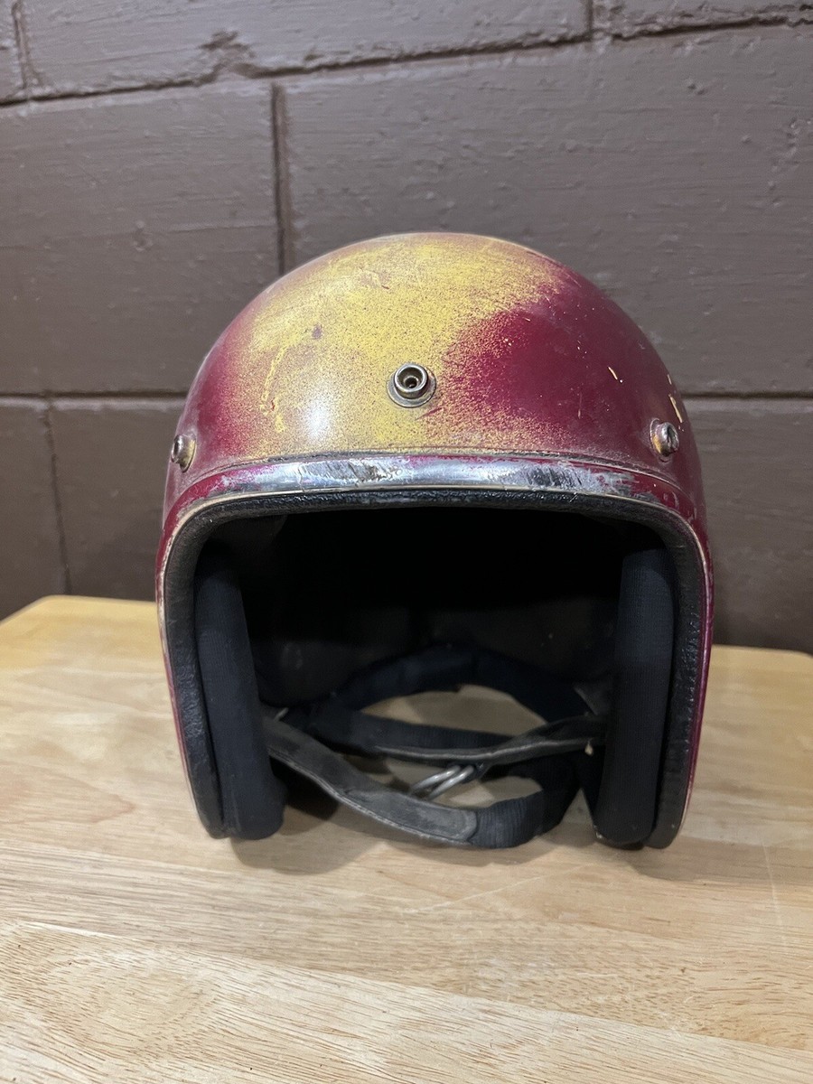 Vintage Painted Arthur Fulmer AF40 Motorcycle Helmet Great Look