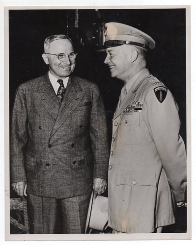 General DWIGHT D. EISENHOWER and HARRY TRUMAN - WW2 - ORIGINAL Foto - Jahr 1945