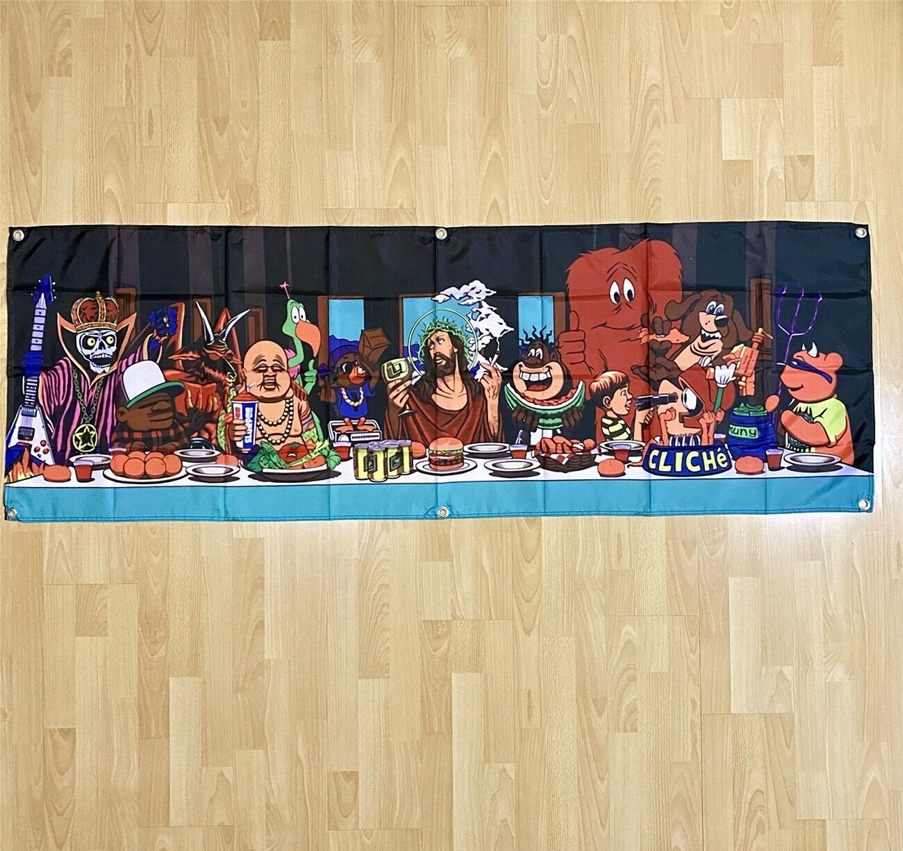 Flag Cliche Last Supper Banner Tapestry 2x6ft Poster