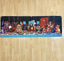 World Industries Skateboard Flag Cliche Last Supper Banner Tapestry 2x6ft Poster