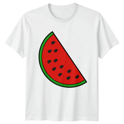 Wassermelone Scheibe Obst Essen Herren T-Shirt Damen Tee Grafik Oberteil