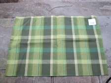 COLONIAL KITCHEN TOWEL WINDOWPANE COTTON GREEN CHECK 18thc STYLE FRESH PLAID NEW