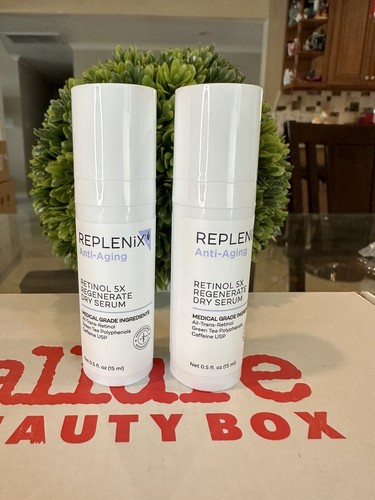 Replenix Retinol 5x Regenerate Dry Serum - 1oz Total ( 2 X 15 ML Each ) - Picture 1 of 2