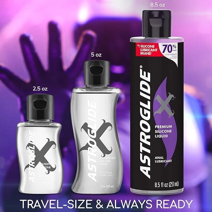 Lubricante de Silicona Astroglide (8.5oz), X Lubricante Personal Premium para Vagina y A Foto 2 de 4