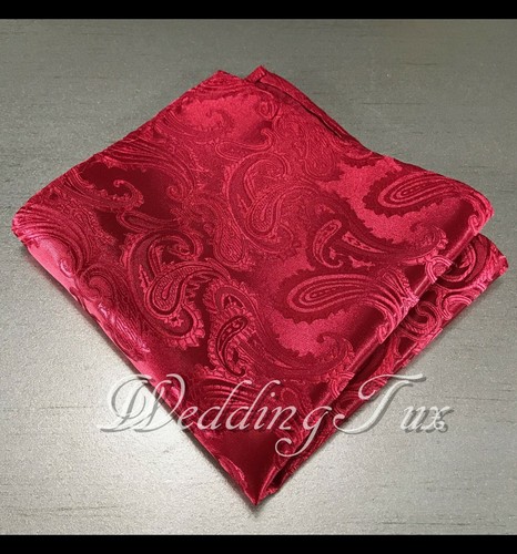 New Men Paisley 12" x 12" Pocket Square Handkerchief Hankie Wedding Party Prom - Picture 5 of 22