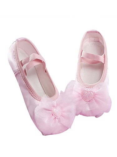 Kids Girl's Dancing Shoes Ballerinas Ballet Shoes Split Sole Band Stage Soft - Picture 84 of 106
