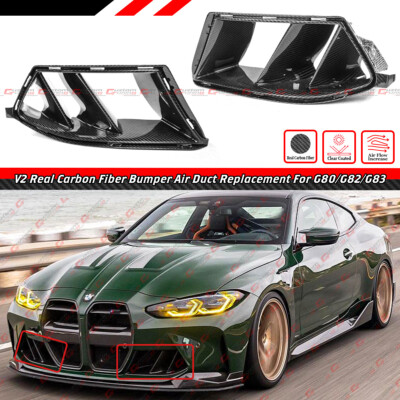 FOR 21-25 BMW G80 G82 M3 M4 DRY CARBON FIBER V2 BUMPER AIR DUCT