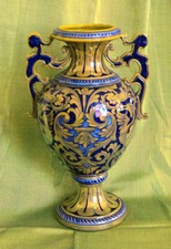 VASO Ceramica Lustro GUALDO TADINO '30 '40 cm.35 BELLO e integro