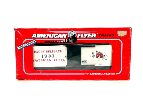 New American Flyer 1994-1995 Christmas Boxcars S Gauge Trains 6-48321 & 6-48323 - Picture 3 of 7