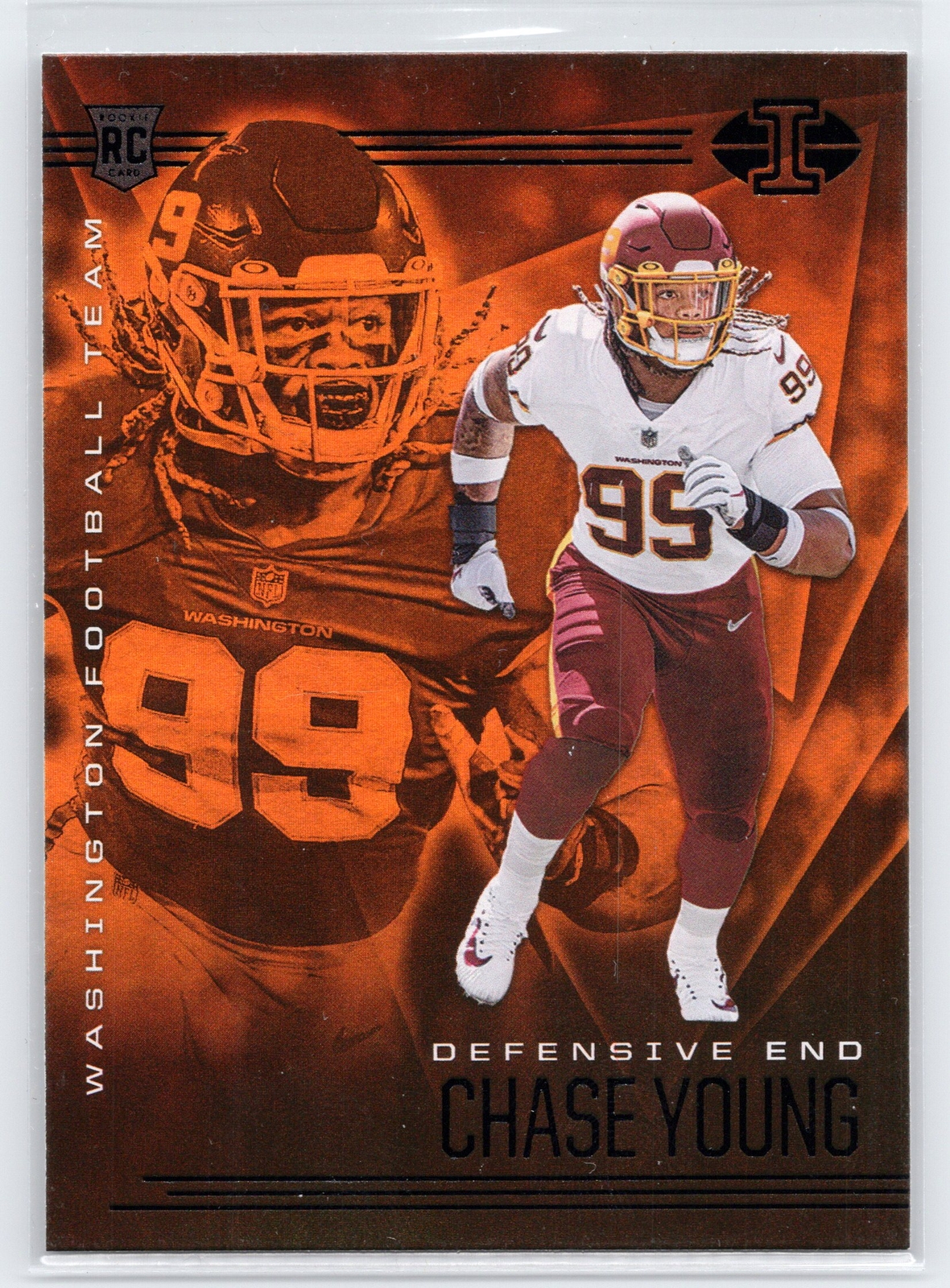 Chase Young - 2020 Panini Illusions - Orange #25 - Rookie - Washington Redskins