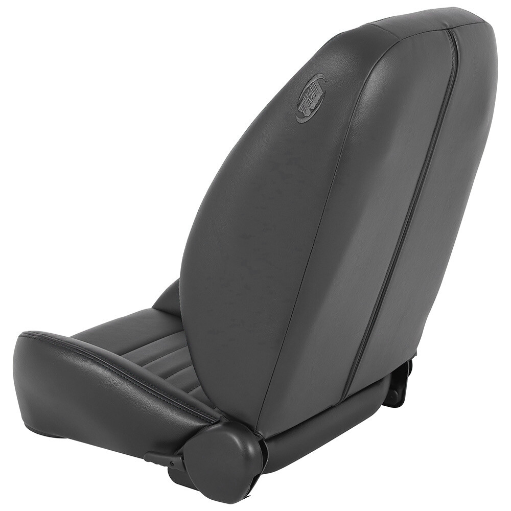 TMI Pro Series Cruiser Collection Bucket Seat Low Back Black W/ Black Stitch ...