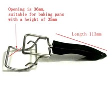 Grill Pan Handle for Oven Cooker Black Grip Oven Holder Extractor Mesh Holder