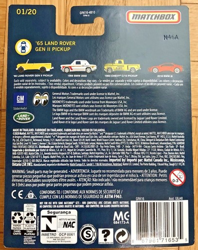 NEW 2021 MATCHBOX COLLECTORS 1965 Land Rover Gen II Pickup HARD TO FIND - Picture 4 of 4