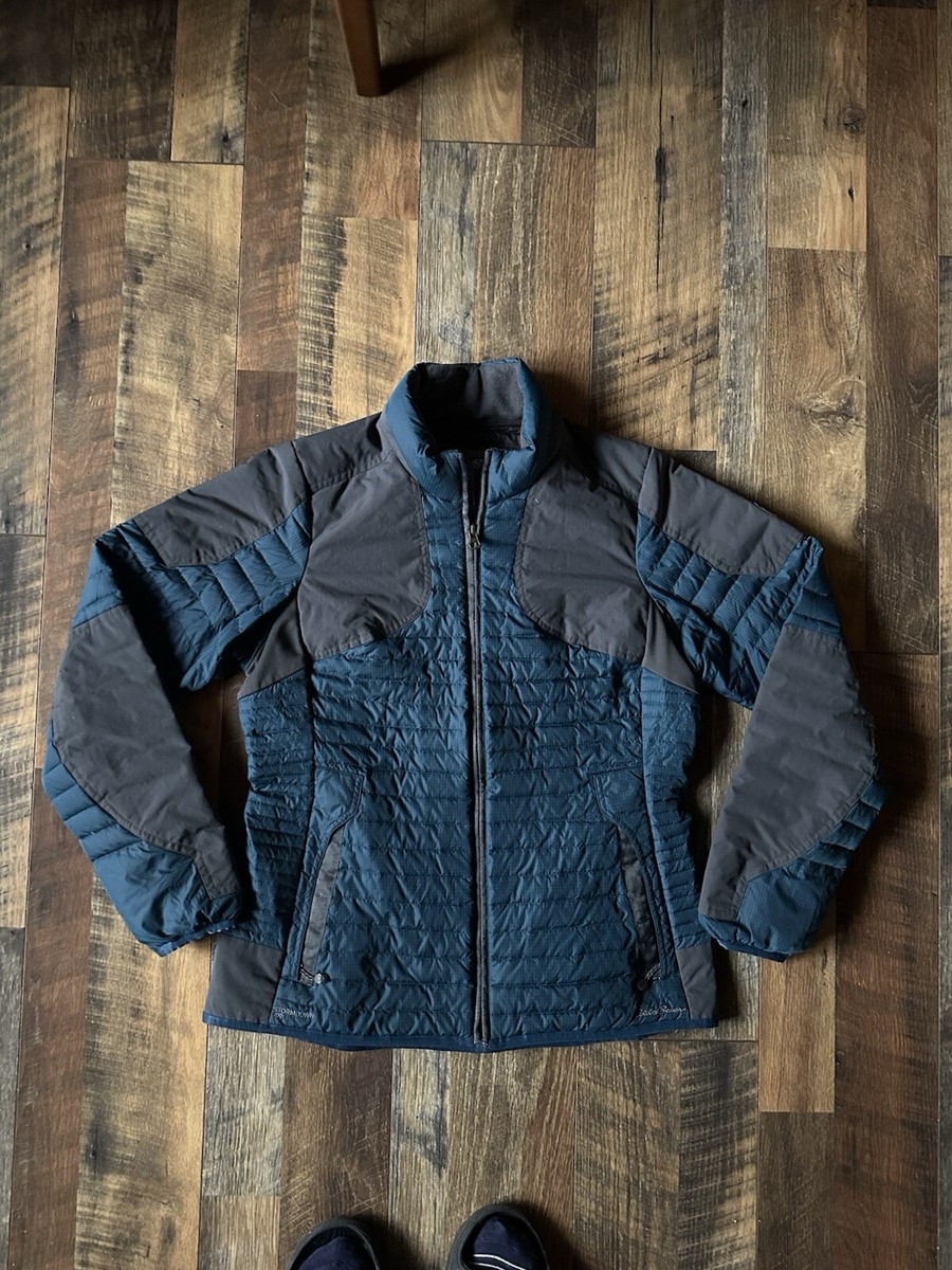 Eddie Bauer dark teal grey StormDown 700 puffer jacket Size M