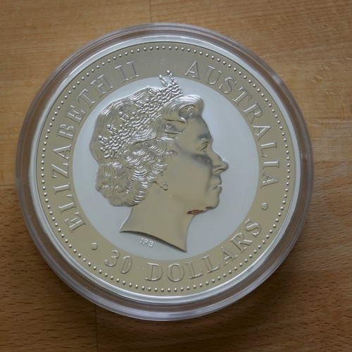 1 Kg Australian Kookaburra 2000 Silber 30 Dollars Silbermünze - Bild 2 von 2