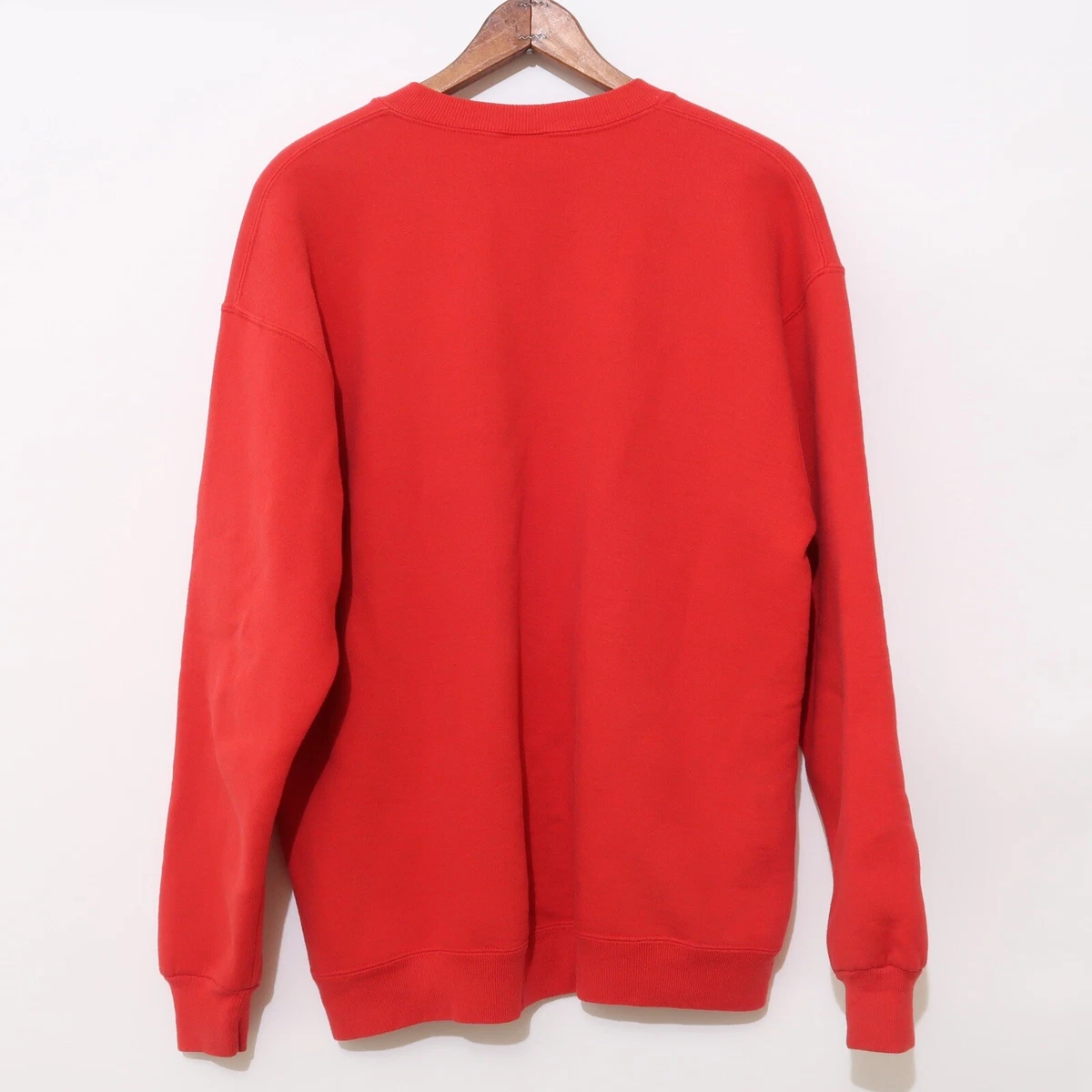 Vintage 90s Russell Athletic Blank Red Sweatshirt Made in USA XL