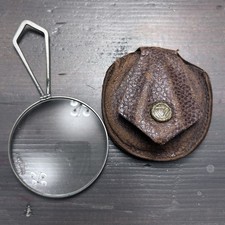 Antique B  L Bausch Lomb Pocket Magnifying Glass Magnifier Vtg Art Deco RARE