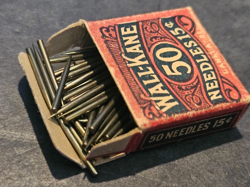 Vtg Wall-kane Gramophone phonograph needle Box