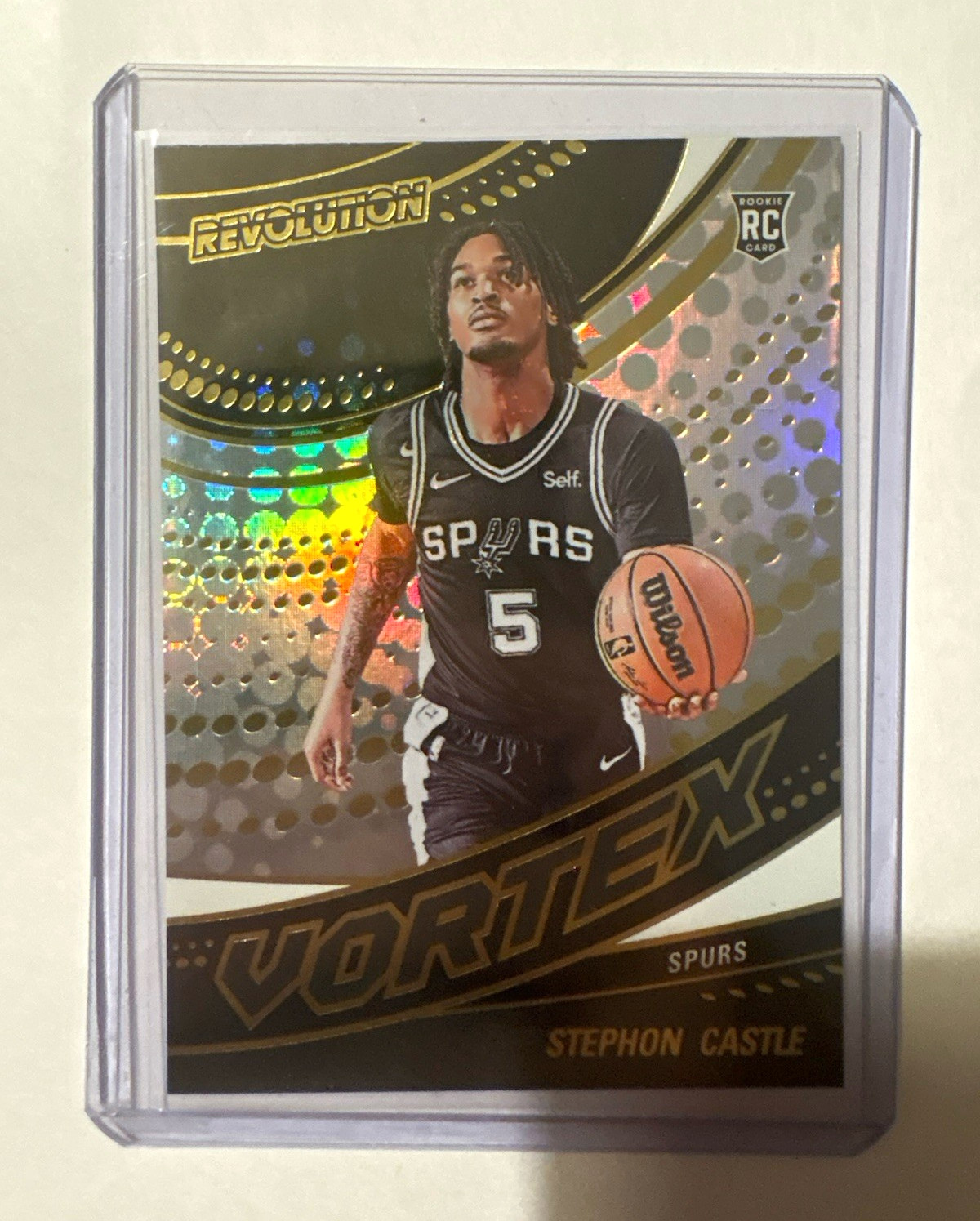 Panini 2024-25 Revolution Vortex Stephon Castle #19 RC Spurs Insert