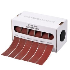 Emery Cloth Roll 6 Grits 6M Sandpaper Assortment 80-600 with Dispenser