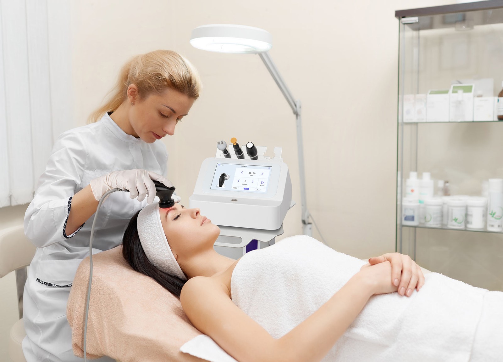 4 In 1 Plasma Facial Rejuvenation Machine For Mole Spot Removal With EMS&EL