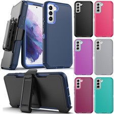 For Samsung Galaxy S21 5G Phone Case Rugged Hard Cover Bumper/ Belt Clip Holster