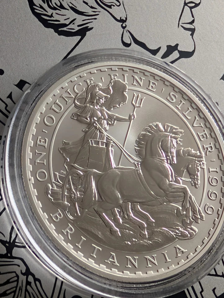 1999 Silver Britannia 1oz Coin in Capsule Royal Mint - Image 4 of 4