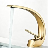 Gold Waschtischarmatur Wasserhahn Bad Waschbecken Armatur Einhand Mischbatterie