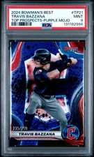 2024 BOWMAN'S BEST TOP PROSPECTS PURPLE MOJO #TP21 TRAVIS BAZZANA 235/250 PSA 9