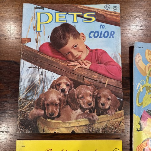 Vintage Coloring Books Lot 60’s-70’s, Tom Thumb, Pets, Fun With Dots, Unused - Afbeelding 3 van 15