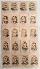 Vintage Literary Card Game "Authors" Set Of 20 No Box Longfellow Cooper Holmes