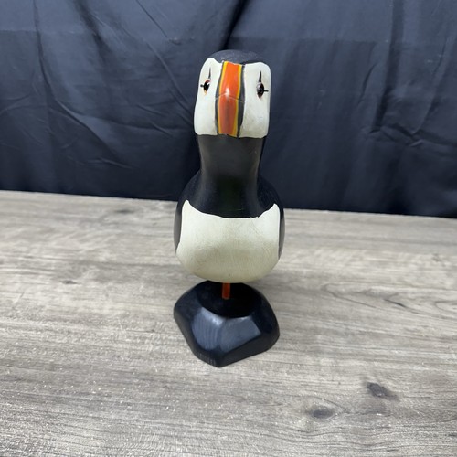 Vintage "PUFFIN" Duxbury Decoys J.P. Selmants intagliato a mano Glenn Bryant 1993 - Foto 2 di 7