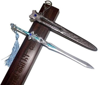 Peripheral Animation Sword Alloy Model-Sword with Matching Scabbard (Grey)