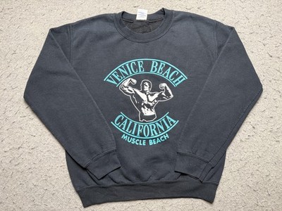Vintage Muscle Beach Sweatshirt Mens Small Venice Beach California Arnold