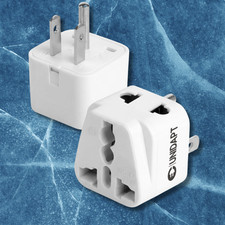 2 PCS European EU To US American Adapter Plug Converter Euro Asia to USA