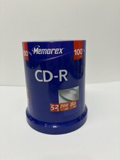 Memorex CD-R 100 PK 52X 700MB 80min Blank Discs MPN 32024581