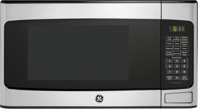 GE Compact Countertop Microwave Oven, 1.1 Cubic Ft., 950W Capacity, 6 Auto Cook