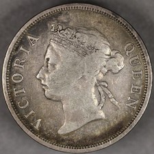 1898 Straits Settlements Silver 50 Cents