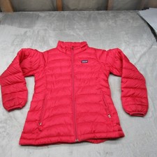 Patagonia Down Sweater Jacket Girls Medium 10 Insulated Red Light Pack Puffer