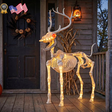 LED Illuminated Deer Skeleton 60 Inch Halloween Decoration FREE SHIPPING
