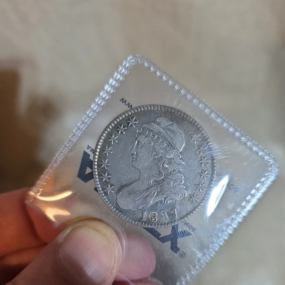 Medio dólar busto 1817 XF Foto 2 de 4