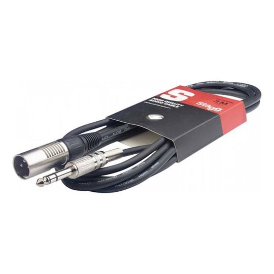 3m Stagg XLR (M) to Stereo 6.35mm Jack (M) Cable