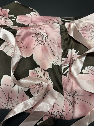 New York & Company size 10 Women’s Brown Pink Floral Silk Skirt NWT - Picture 5 of 7